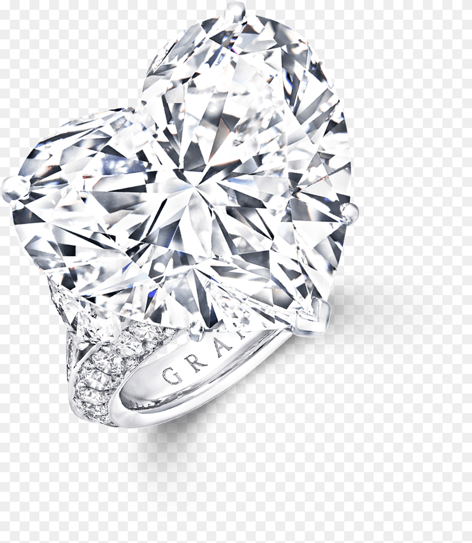 Heart Shape Diamond Ring Graff Portable Network Graphics, Accessories, Gemstone, Jewelry, Platinum Png