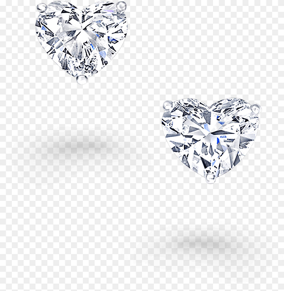 Heart Shape Diamond Stud Earrings Solid, Accessories, Earring, Gemstone, Jewelry Png Image