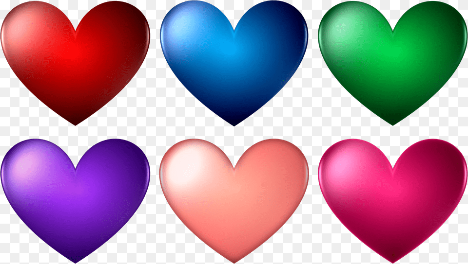 Heart Shape Different Color Free Png