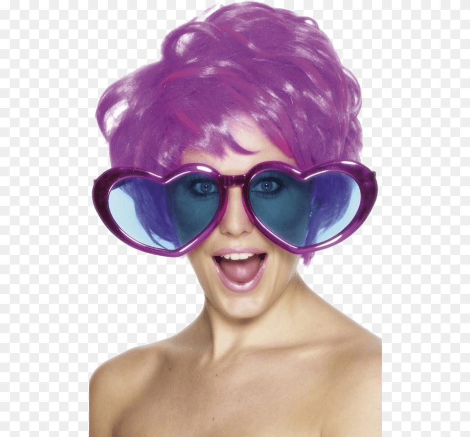 Heart Shape Goggles Heart, Accessories, Sunglasses, Person, Woman Free Png Download