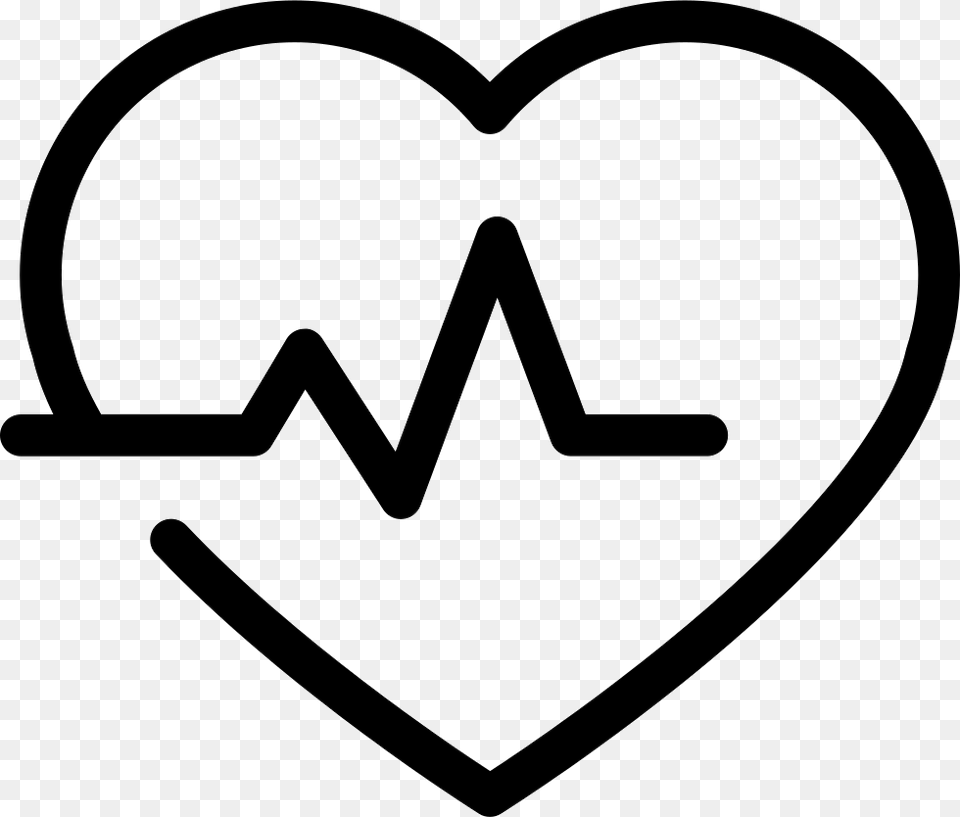 Heart Shape Outline With Lifeline Black Broken Heart, Logo, Smoke Pipe, Stencil Free Png