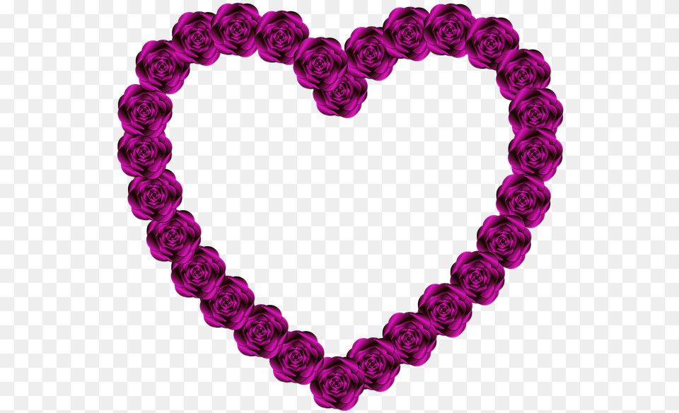 Heart Shape Rose Romantic Love Holiday Design Heart Shape, Purple, Accessories, Jewelry, Necklace Png Image