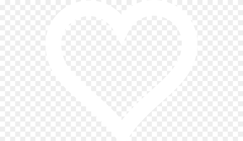 Heart Shape Thick Outline, Cutlery Free Png