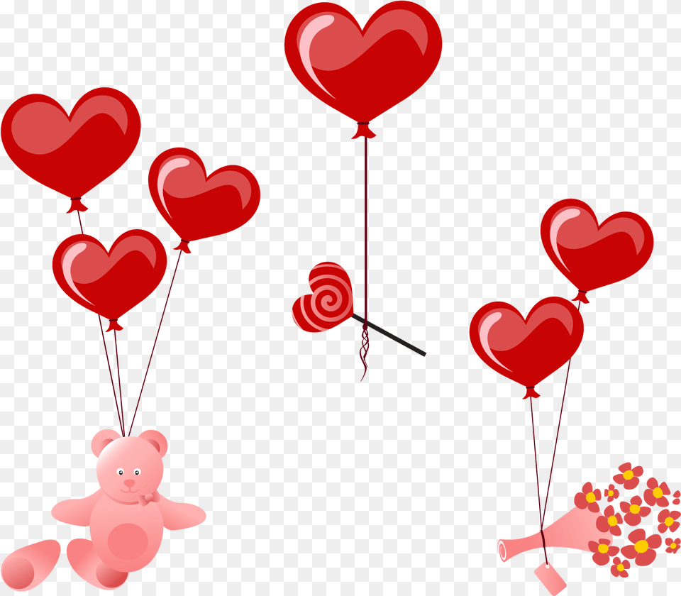 Heart Shaped Balloon Images Animal, Bear, Mammal, Wildlife Free Png Download