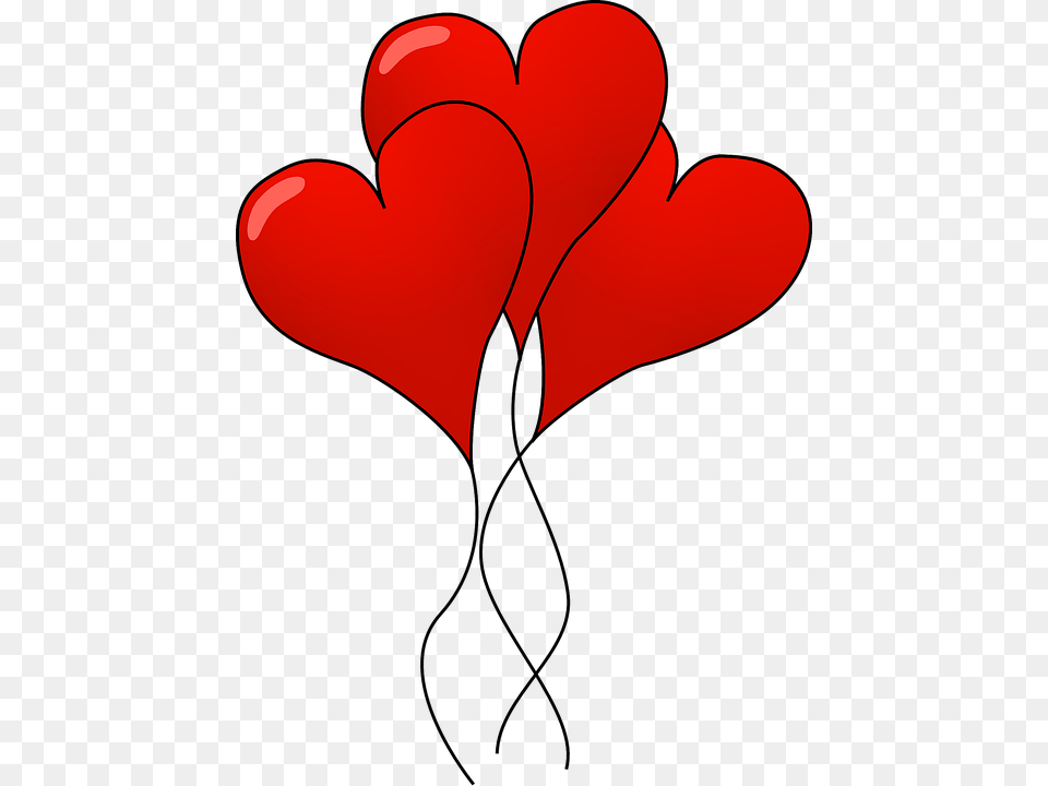 Heart Shaped Balloons Clipart, Balloon, Flower, Petal, Plant Free Transparent Png