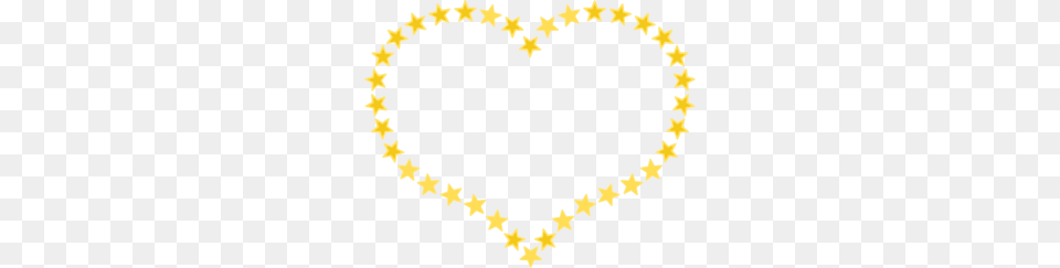 Heart Shaped Border With Yellow Stars Clip Arts For Web, Symbol, Person Png