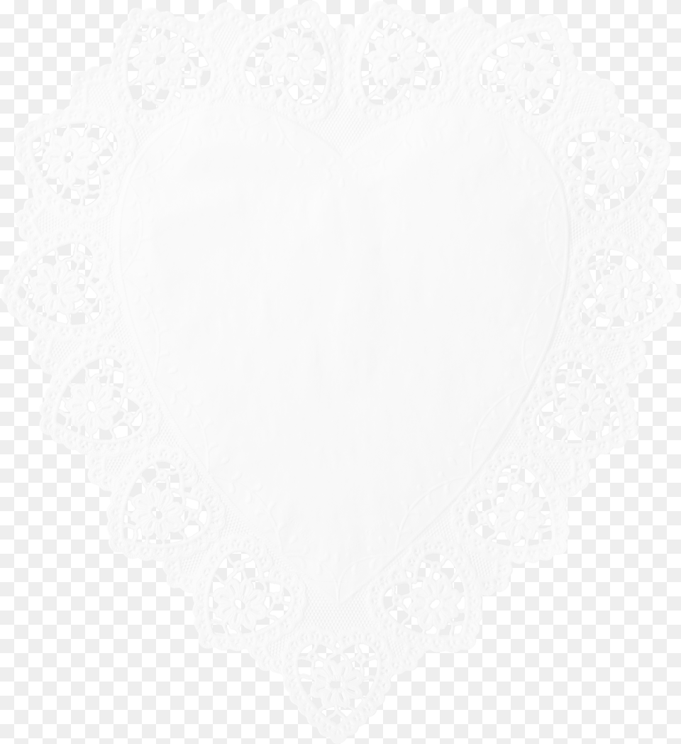 Heart Shaped Doilies White 30 X 27 Cm Doily, Machine, Wheel Free Png Download