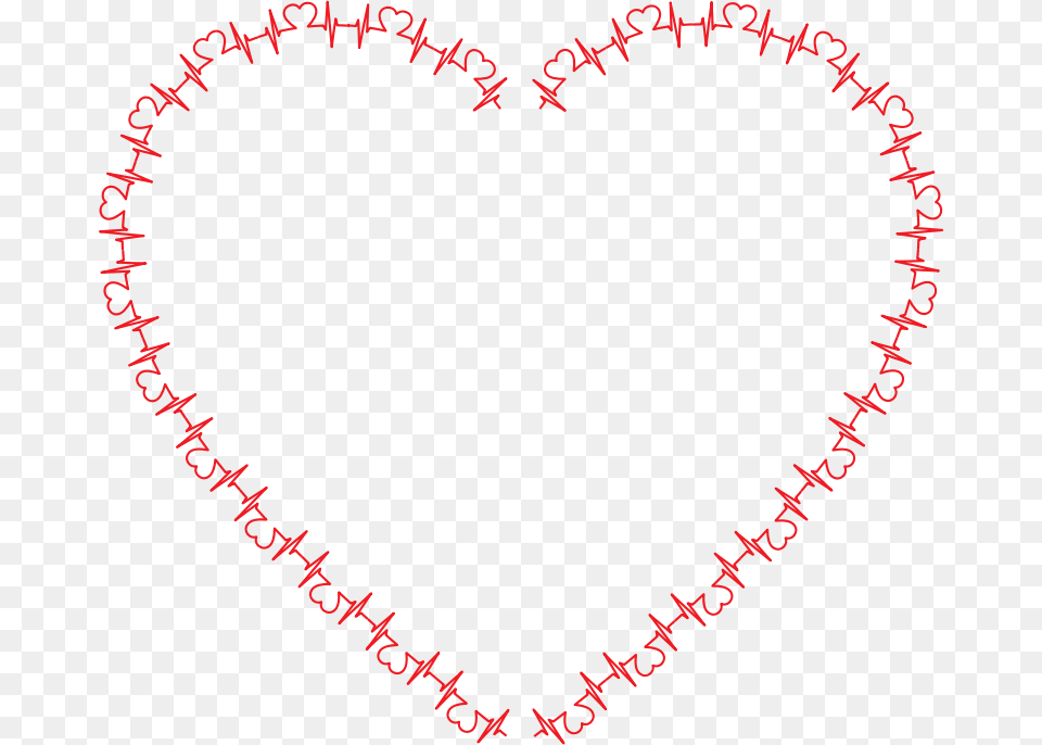 Heart Shaped Ekg Rhythm Ekg Rhythm In A Heart Shape, Accessories, Jewelry, Necklace Png Image