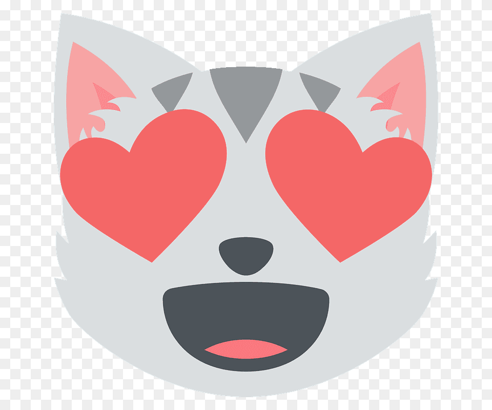 Heart Shaped Eyes Emoji Vector Icon Transparent, Animal, Fish, Sea Life, Shark Png Image