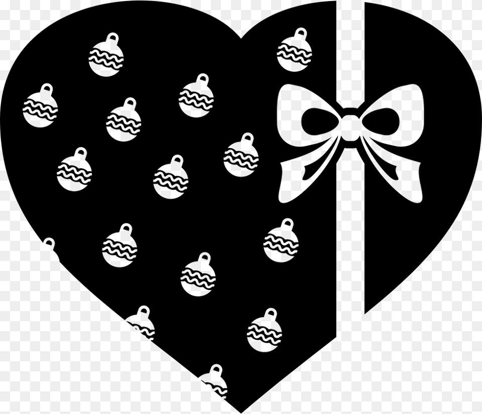 Heart Shaped Giftbox Comments Gift, Stencil Free Png