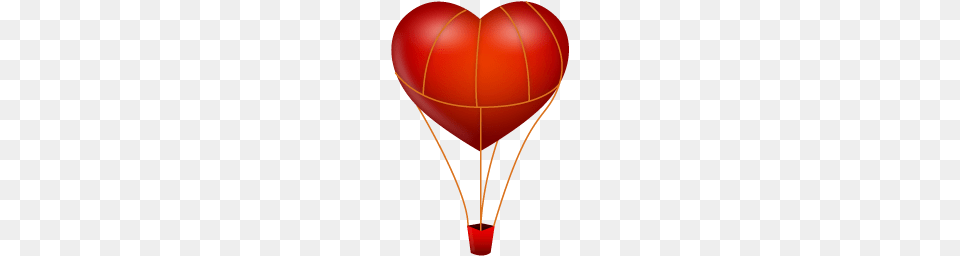 Heart Shaped Hot Air Balloon, Aircraft, Hot Air Balloon, Transportation, Vehicle Png Image