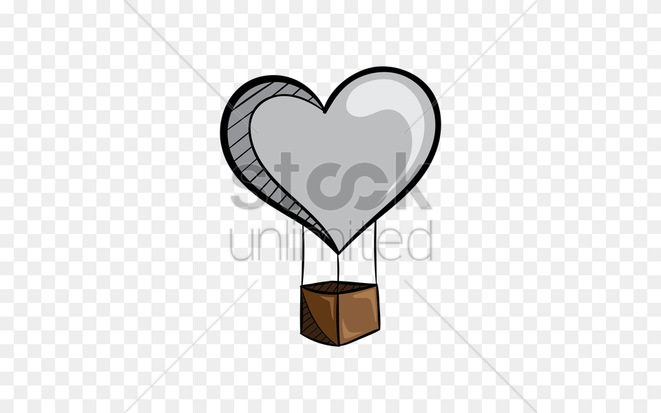 Heart Shaped Hot Air Balloon Vector Image Free Png Download
