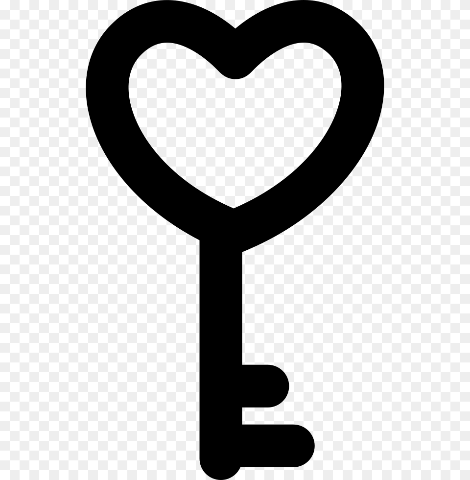 Heart Shaped Key Svg Icon Download Key With Heart Free Transparent Png