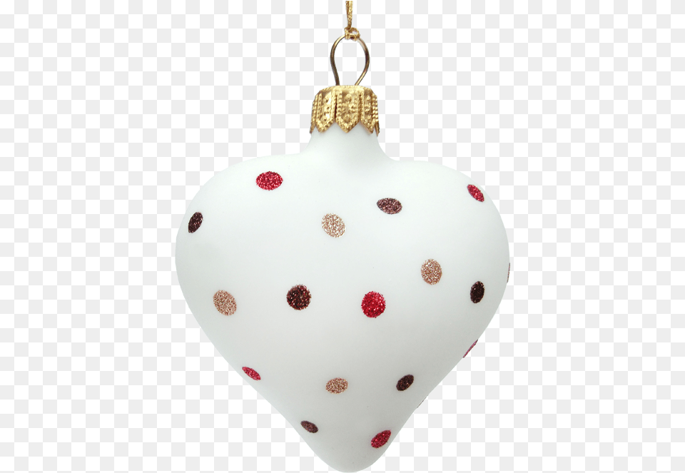Heart Shaped Ornament With Glitter Dots Christmas Ornament, Accessories, Earring, Jewelry, Nature Png