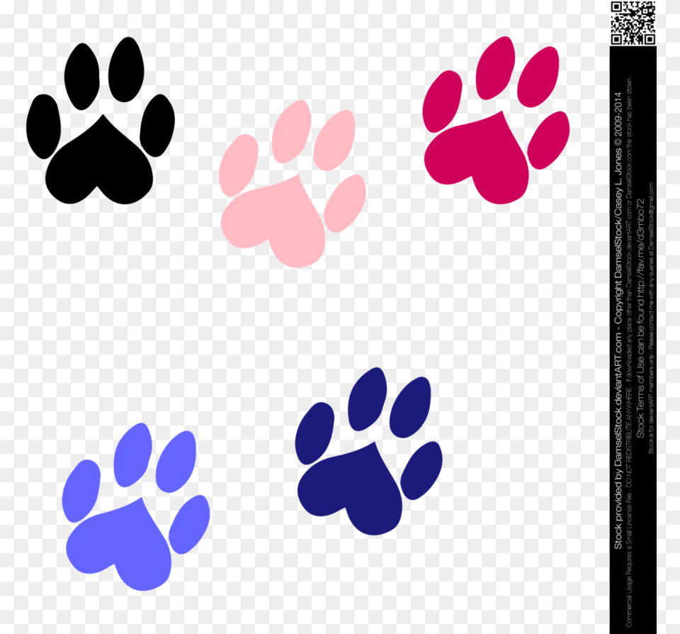 Heart Shaped Paw Prints Vector Avail As Premium By Paw Prints In Shape Of Heart, Footprint, Qr Code Free Transparent Png