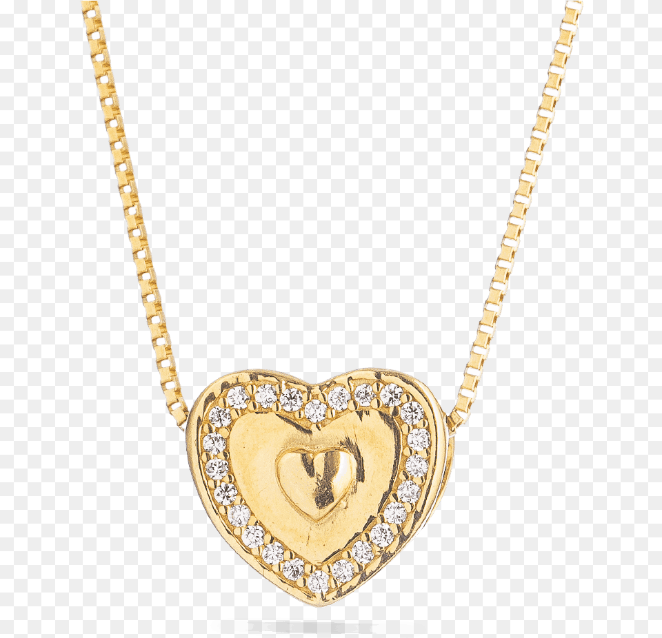 Heart Shaped Pendant In 22kt Yellow Gold Gold Chain Necklace, Accessories, Jewelry, Diamond, Gemstone Free Png Download