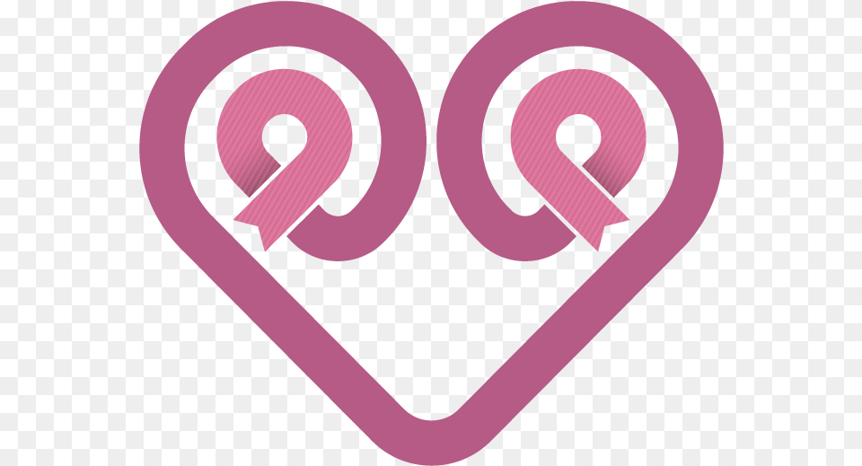 Heart Shaped Ribbon Pink Ribbon Png Image