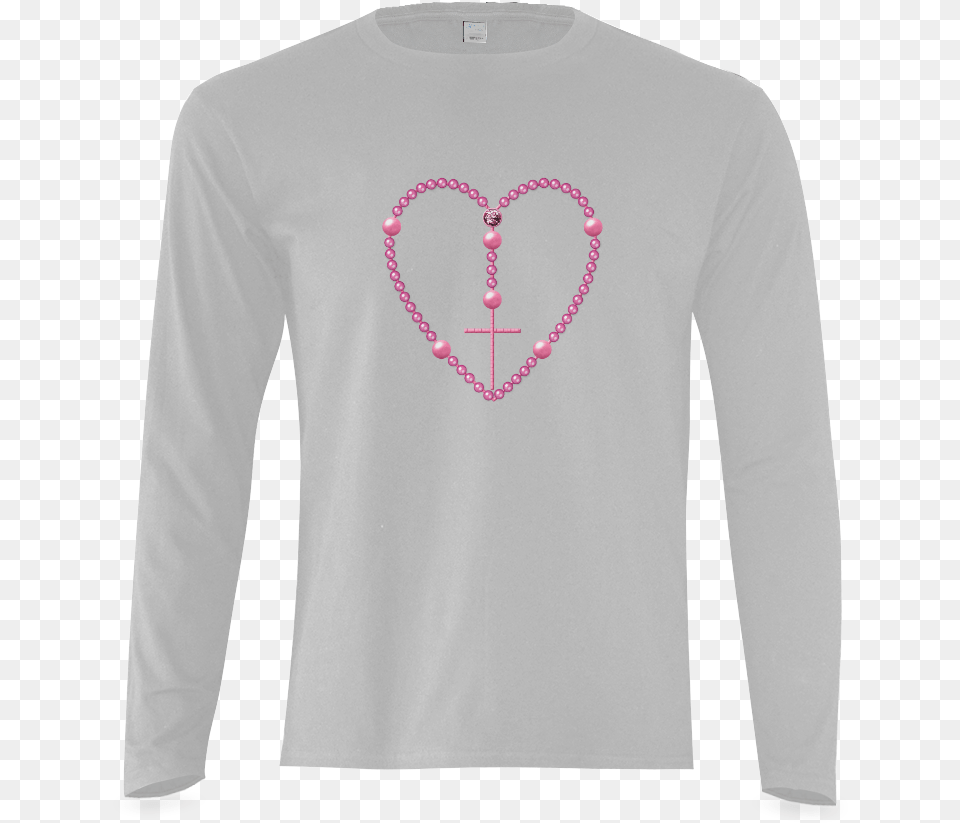 Heart Shaped Rosary Sweatshirt, T-shirt, Clothing, Sleeve, Long Sleeve Free Png