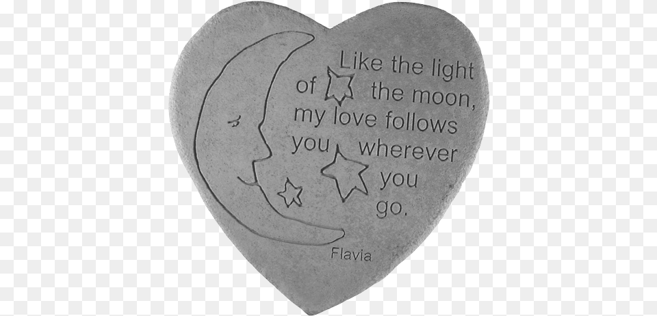 Heart Shaped Stone With Moon Amp Stars And Quote Child, Guitar, Musical Instrument, Plectrum Png Image