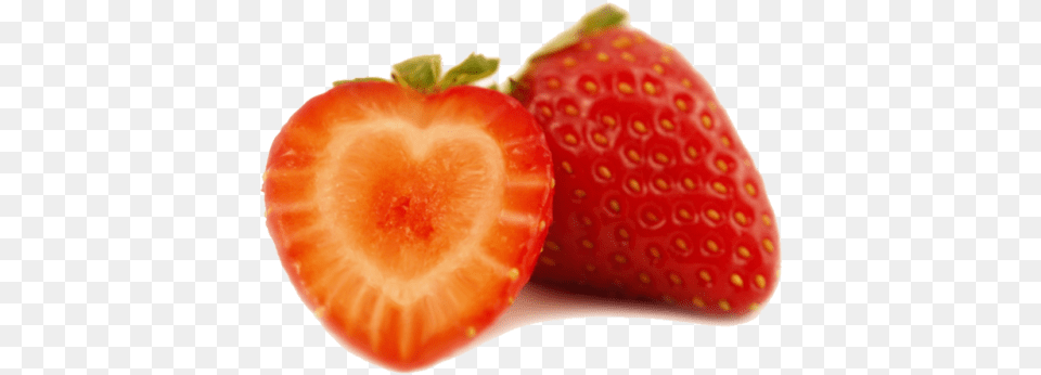 Heart Shaped Strawberry, Berry, Food, Fruit, Plant Png