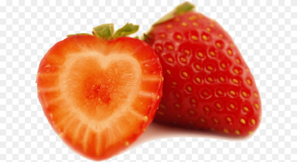 Heart Shaped Strawberry, Berry, Food, Fruit, Plant Png