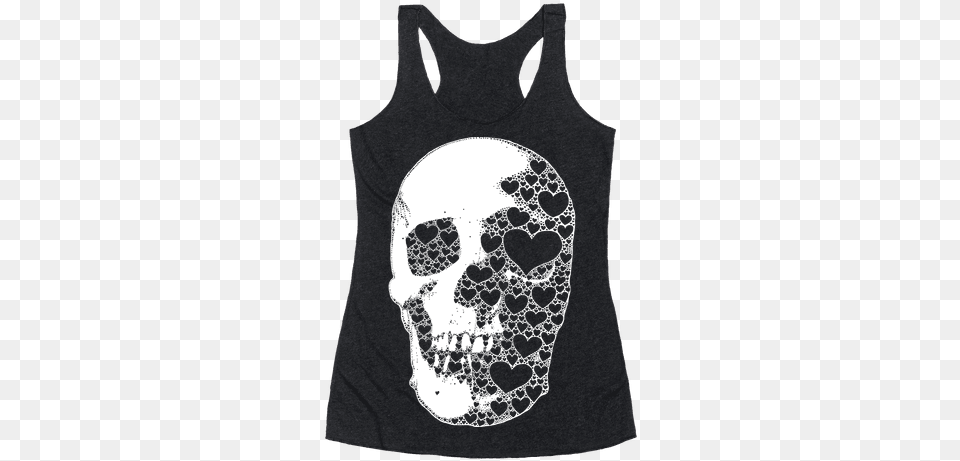 Heart Skull Spin Class Pint Glass Racerback Tank Top Top Funny, Clothing, Tank Top Free Png Download