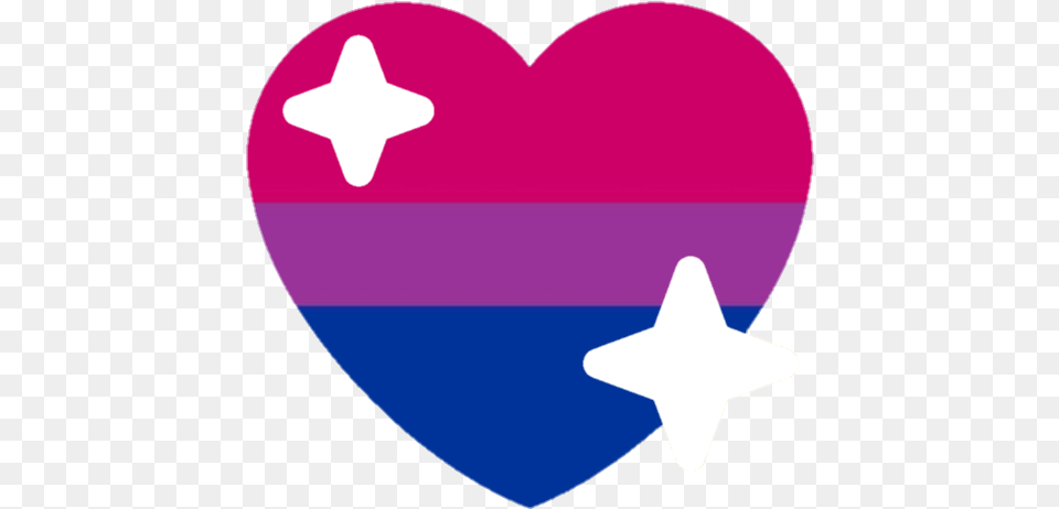 Heart Sparkles Bisexual Bi Heart Emoji Discord Clipart Rainbow Heart Emoji Discord, Star Symbol, Symbol Png