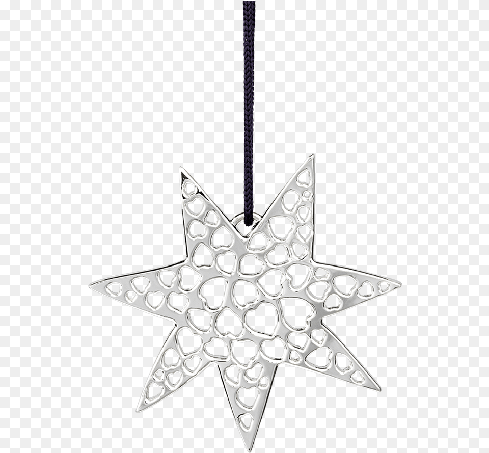 Heart Star H7 Silver Plated Karen Blixen Star Xmas Light, Accessories, Jewelry, Necklace, Pendant Free Transparent Png