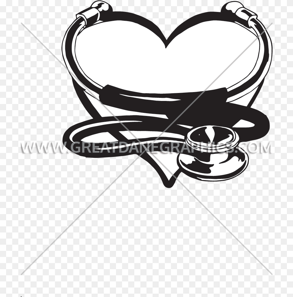 Heart Stethoscope Clipart Black Stethoscope Paramedic Logo, Stencil, Bow, Weapon, Glass Png Image