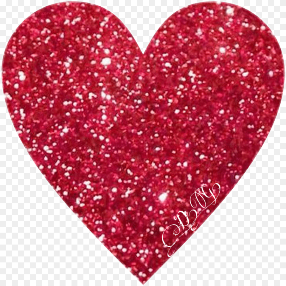 Heart Sticker, Glitter Free Png Download