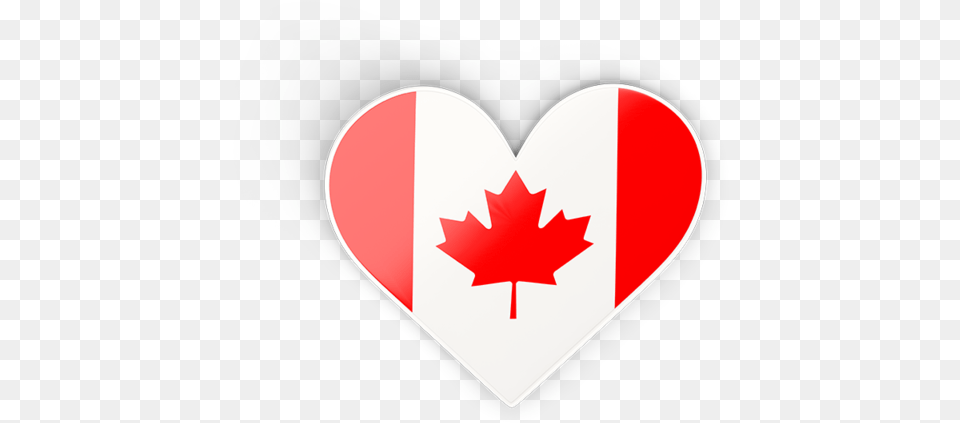 Heart Sticker Canada Flag Heart, Leaf, Plant, First Aid Free Png Download