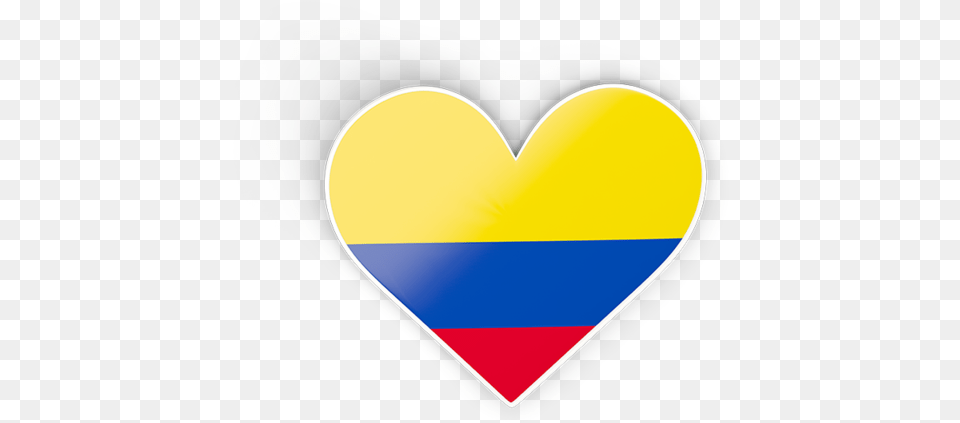 Heart Sticker Colombia Flag Heart Shape, Logo Free Png Download
