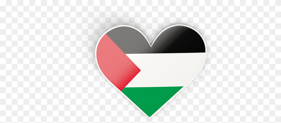 Heart Sticker Illustration Of Flag Palestinian Territories Palestine Flag Heart, Disk Free Png Download