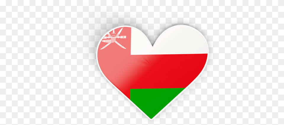 Heart Sticker Oman Flag Heart Free Png