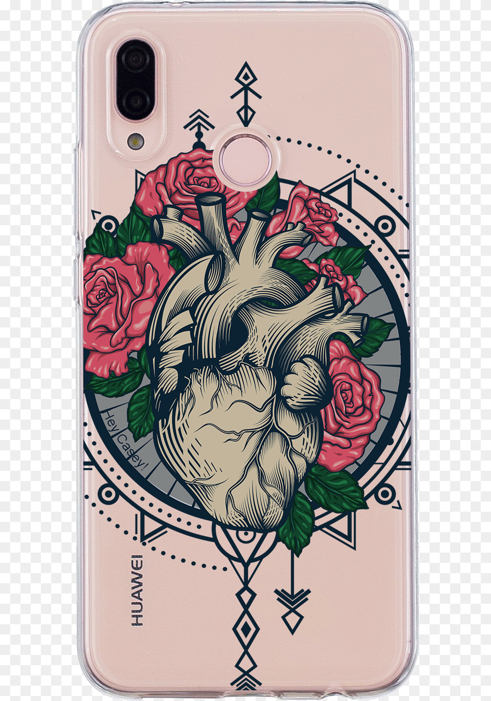 Heart Tattoo Phone Casequotclass Realistic Heart Tattoo, Art, Electronics, Floral Design, Graphics Png