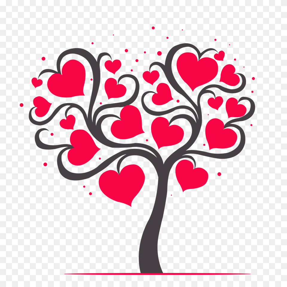 Heart Tree Clipart Image Download Searchpngcom Tree With Hearts Clipart, Art, Graphics, Dynamite, Weapon Free Transparent Png
