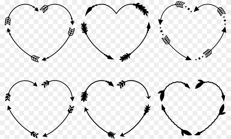 Heart Tribal Arrow File Criss Cross Arrows, Stencil, Accessories, Jewelry, Necklace Free Transparent Png