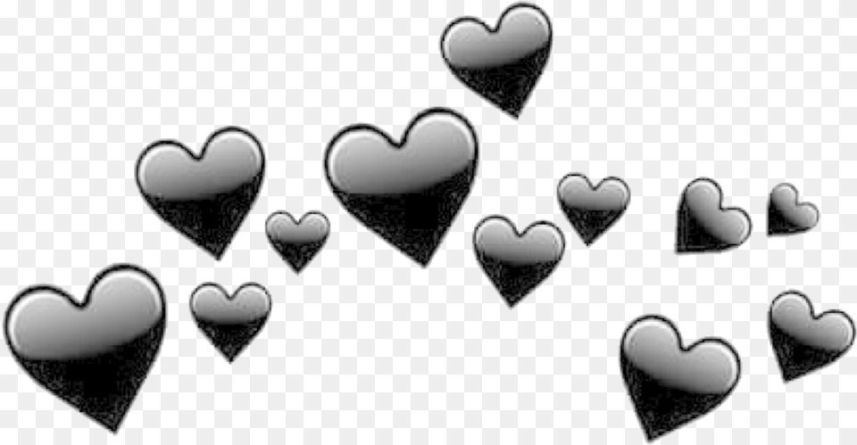 Heart Tumblr Black Black Heart Emojis Free Transparent Png