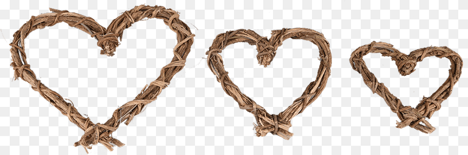 Heart Twig Wreath Heart, Wood, Rope Png Image