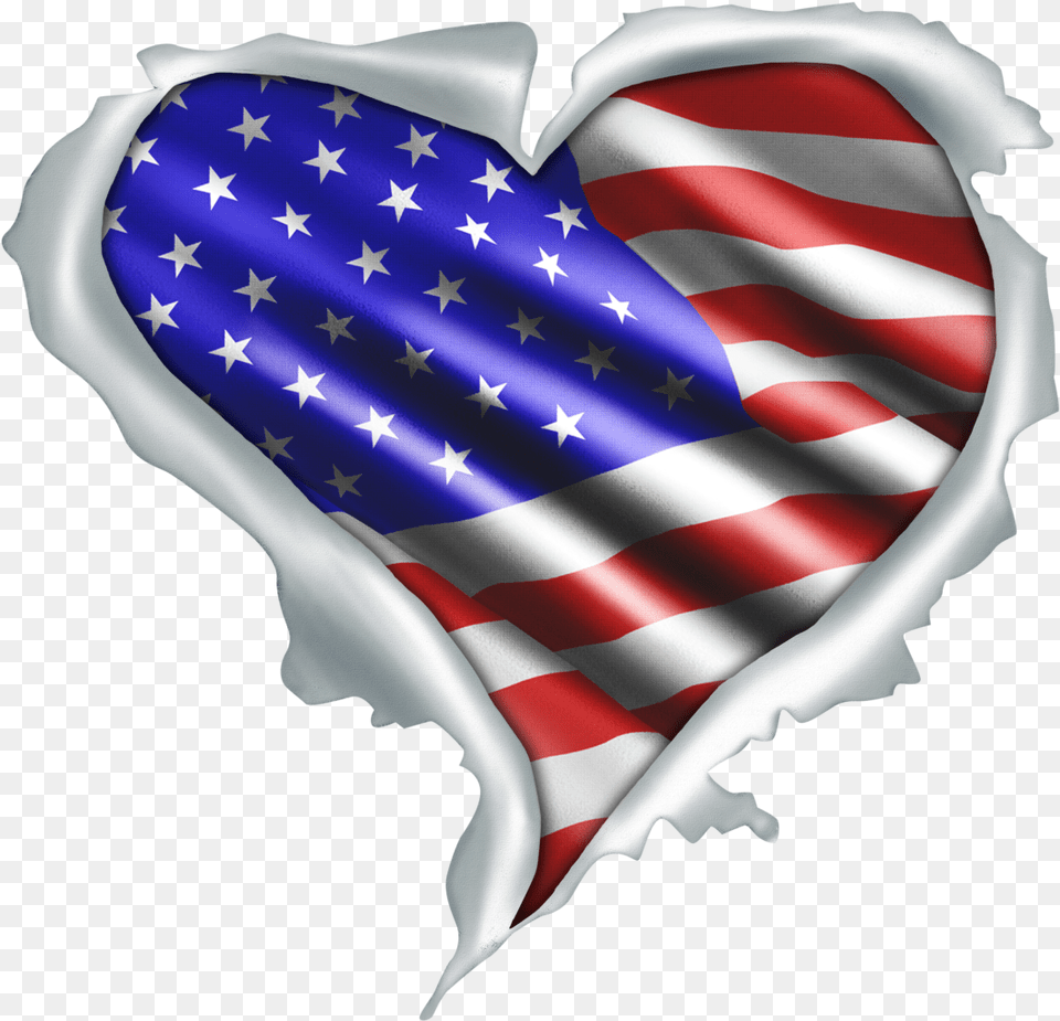 Heart Usa Flag, American Flag Free Png Download