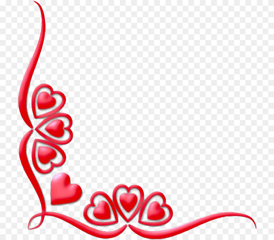 Heart Valentines Day Border Hd Valentines Day Border Clip Art, Floral Design, Graphics, Pattern, Flower Free Png Download