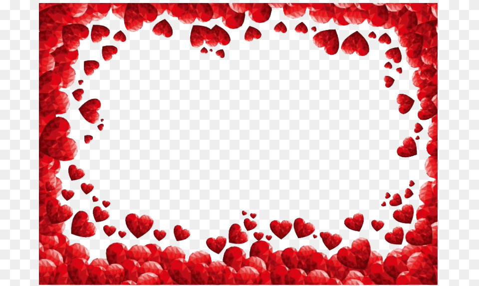 Heart Valentines Day Border Picture Transparent Valentines Day Border, Berry, Flower, Food, Fruit Png