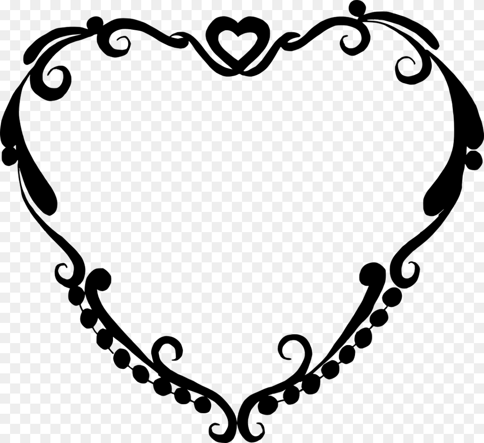 Heart Vector Heart Frame Vector, Gray Png Image