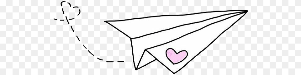 Heart We It Paper Airplane White Clipart Paper Airplane Heart White, Animal, Fish, Sea Life, Shark Free Png Download
