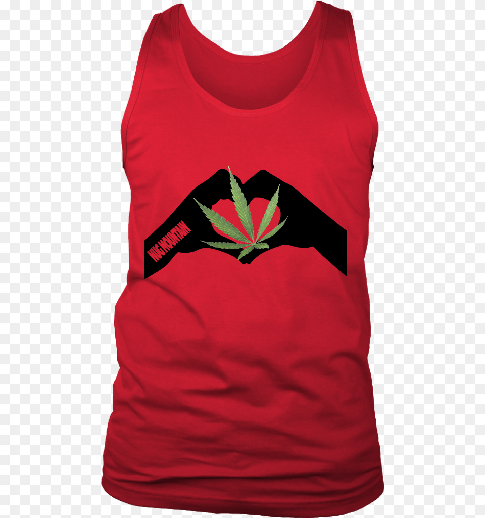 Heart Weed Menquots Tank From Nug Mountain Portable Network Graphics, Clothing, Tank Top, Leaf, Plant Png Image
