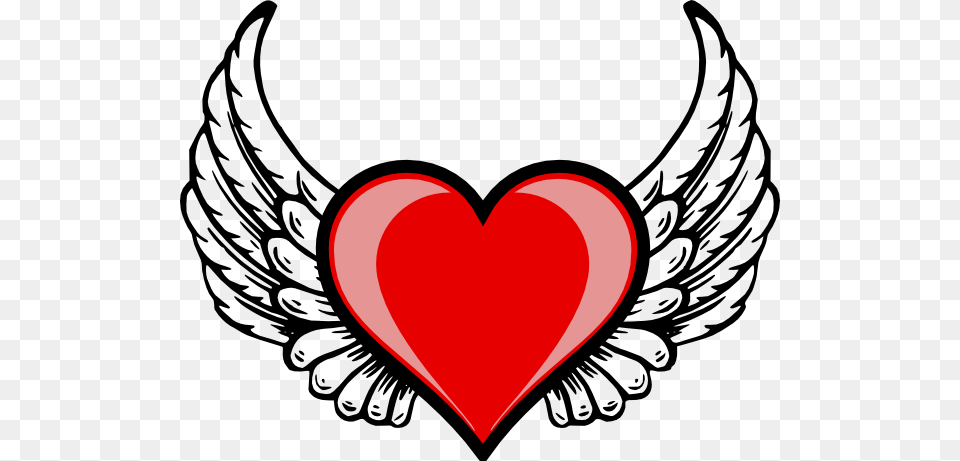 Heart Wing Logo Clip Art, Symbol, Smoke Pipe Png Image