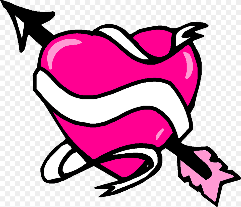 Heart With A Bow And Arrow, Stencil, Baby, Food, Person Free Png