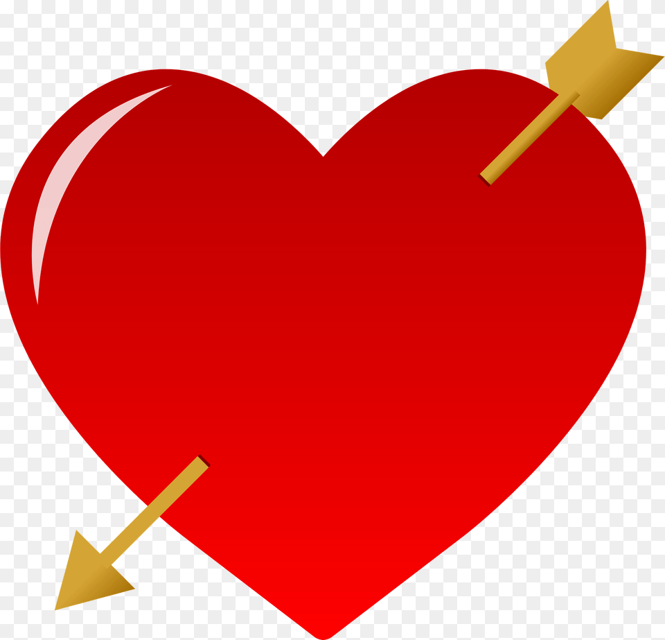 Heart With An Arrow Through It Clipart Free Transparent Png