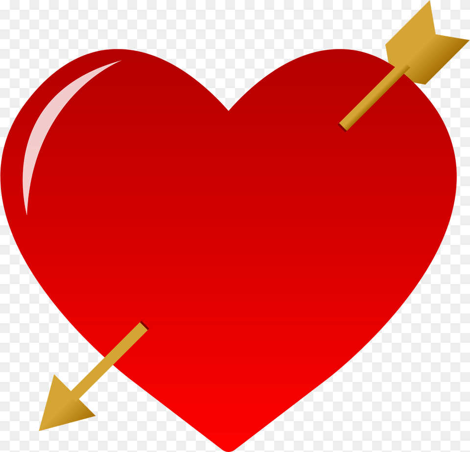 Heart With An Arrow Through It Clipart Red Heart, Astronomy, Moon, Nature, Night Free Transparent Png