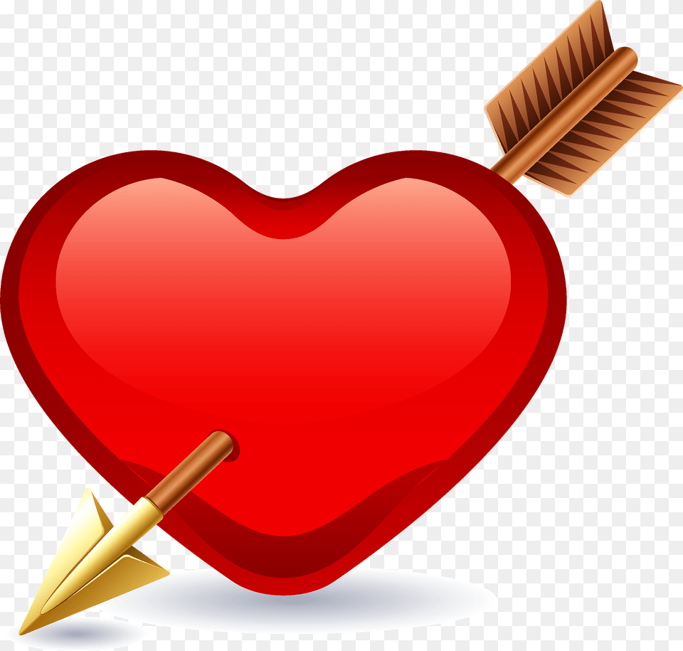 Heart With Arrow Clipart, Brush, Device, Tool Png